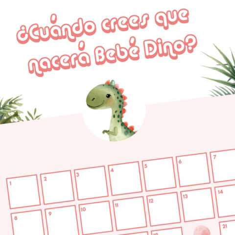 Ideas de decoración baby shower para niña: Temática bebé dino